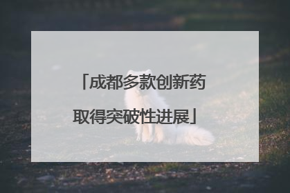 成都多款创新药取得突破性进展