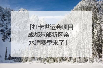打卡世运会项目 成都东部新区亲水消费季来了