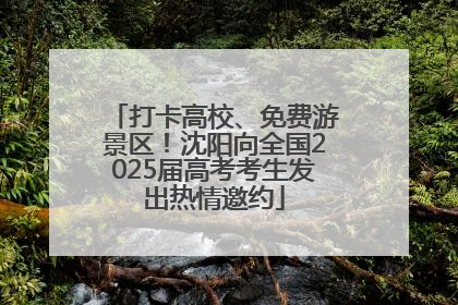 打卡高校、免费游景区！沈阳向全国2025届高考考生发出热情邀约