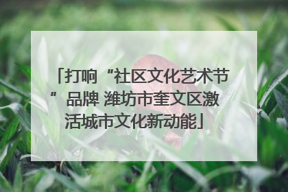 打响“社区文化艺术节”品牌 潍坊市奎文区激活城市文化新动能