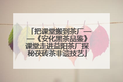 把课堂搬到茶厂——《安化黑茶品鉴》课堂走进益阳茶厂探秘茯砖茶非遗技艺