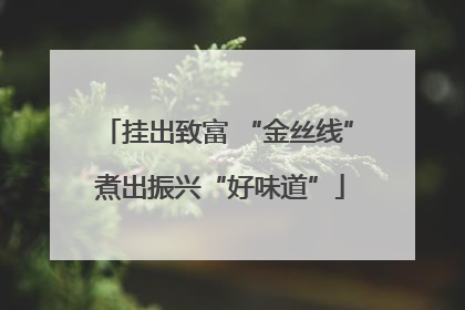 挂出致富 “金丝线” 煮出振兴“好味道”