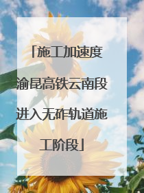 施工加速度 渝昆高铁云南段进入无砟轨道施工阶段