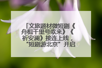 文旅题材微短剧《舟楫千里号歌来》《祈安澜》接连上线，“短剧游北京”开启大运河文化之旅