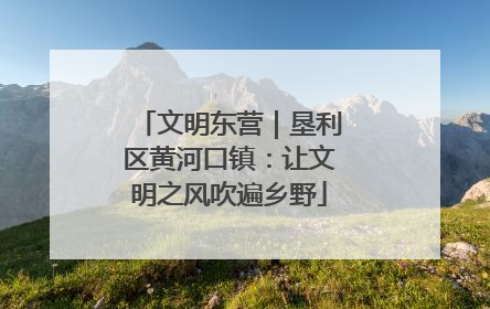 文明东营｜垦利区黄河口镇：让文明之风吹遍乡野