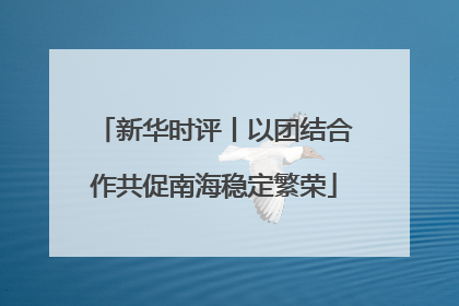 新华时评丨以团结合作共促南海稳定繁荣