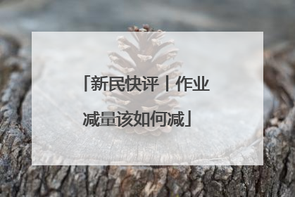 新民快评丨作业减量该如何减