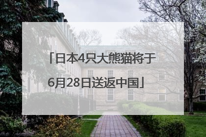 日本4只大熊猫将于6月28日送返中国