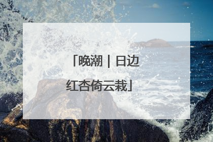 晚潮｜日边红杏倚云栽
