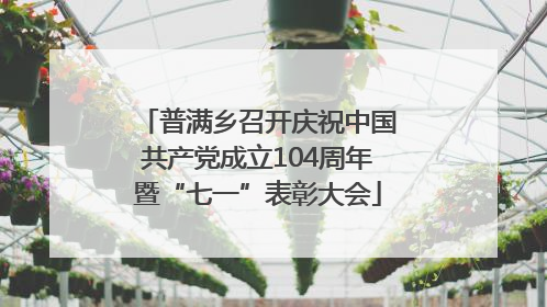 普满乡召开庆祝中国共产党成立104周年暨“七一”表彰大会