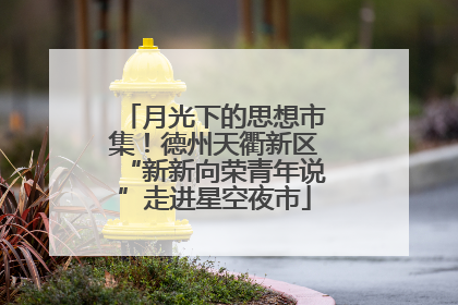月光下的思想市集！德州天衢新区“新新向荣青年说”走进星空夜市