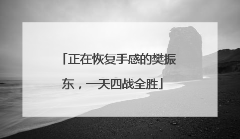 正在恢复手感的樊振东，一天四战全胜