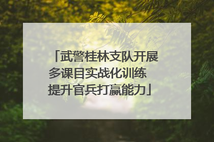 武警桂林支队开展多课目实战化训练 提升官兵打赢能力