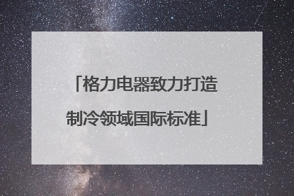 格力电器致力打造制冷领域国际标准