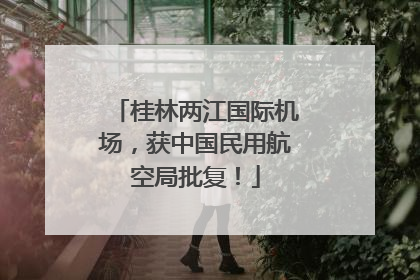 桂林两江国际机场，获中国民用航空局批复！