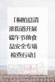 桐柏县清淮街道开展端午节前食品安全专项检查行动
