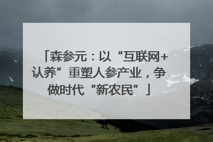 森参元：以“互联网+认养”重塑人参产业，争做时代“新农民”