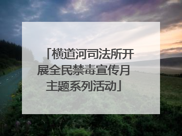 横道河司法所开展全民禁毒宣传月主题系列活动