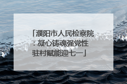 濮阳市人民检察院：凝心铸魂强党性 驻村赋能迎七一