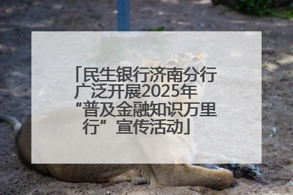 民生银行济南分行广泛开展2025年“普及金融知识万里行”宣传活动