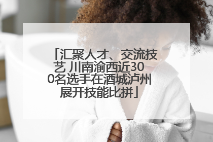 汇聚人才、交流技艺 川南渝西近300名选手在酒城泸州展开技能比拼
