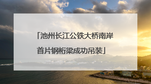 池州长江公铁大桥南岸首片钢桁梁成功吊装
