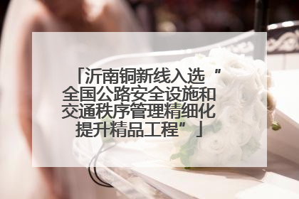 沂南铜新线入选“全国公路安全设施和交通秩序管理精细化提升精品工程”