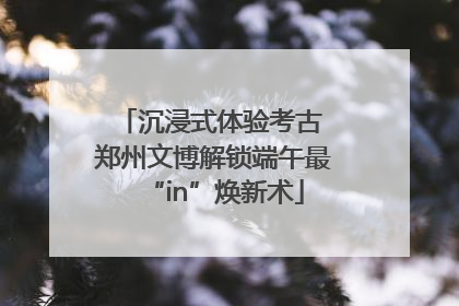 沉浸式体验考古 郑州文博解锁端午最“in”焕新术