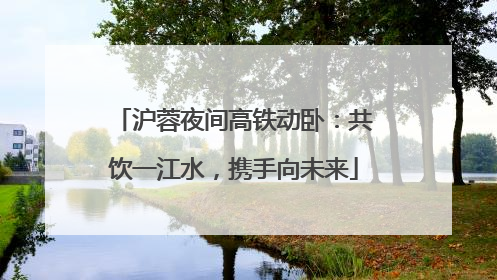 沪蓉夜间高铁动卧：共饮一江水，携手向未来