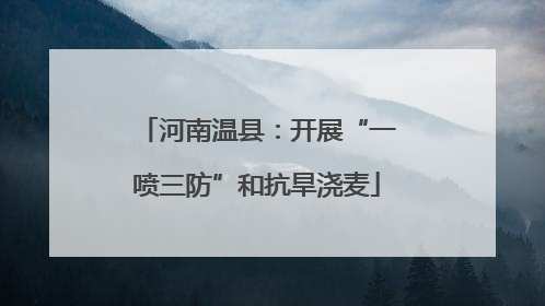 河南温县：开展“一喷三防”和抗旱浇麦