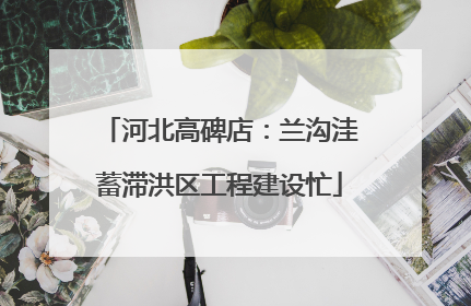 河北高碑店：兰沟洼蓄滞洪区工程建设忙