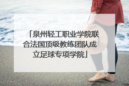泉州轻工职业学院联合法国顶级教练团队成立足球专项学院