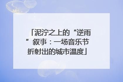 泥泞之上的“逆雨”叙事：一场音乐节折射出的城市温度