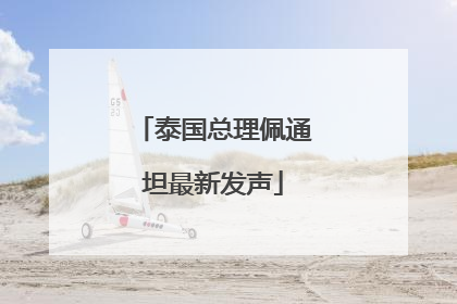 泰国总理佩通坦最新发声