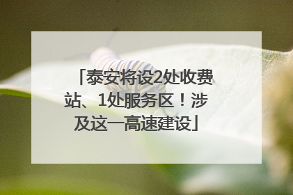 泰安将设2处收费站、1处服务区！涉及这一高速建设