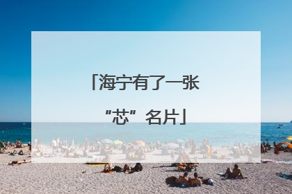 海宁有了一张“芯”名片