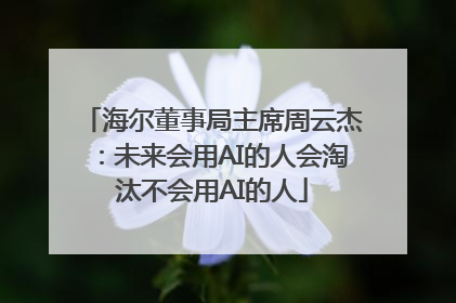 海尔董事局主席周云杰：未来会用AI的人会淘汰不会用AI的人