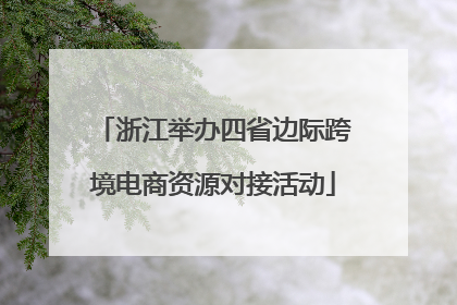 浙江举办四省边际跨境电商资源对接活动