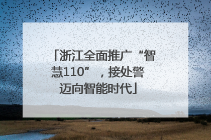 浙江全面推广“智慧110”，接处警迈向智能时代