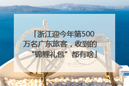 浙江迎今年第500万名广东旅客，收到的“锦鲤礼包”都有啥