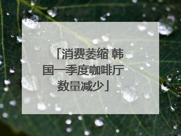 消费萎缩 韩国一季度咖啡厅数量减少