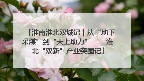 淮南淮北双城记｜从“地下采煤”到“天上助力”——淮北“双新”产业突围记