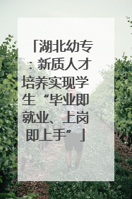 湖北幼专：新质人才培养实现学生“毕业即就业、上岗即上手”