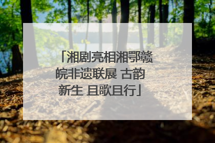 湘剧亮相湘鄂赣皖非遗联展 古韵新生 且歌且行