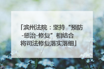 滨州法院：坚持“预防-惩治-修复”相结合 将司法修复落实落细