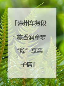 漳州车务段：粽香润童梦 “粽”享亲子情