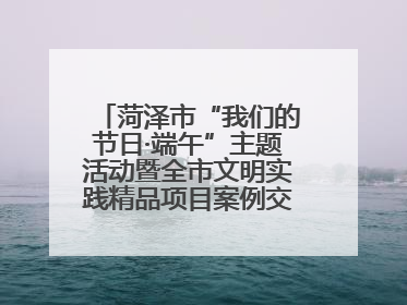 菏泽市“我们的节日·端午”主题活动暨全市文明实践精品项目案例交流活动举办