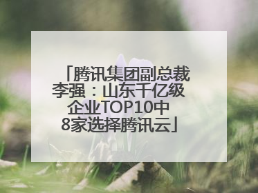 腾讯集团副总裁李强：山东千亿级企业TOP10中8家选择腾讯云