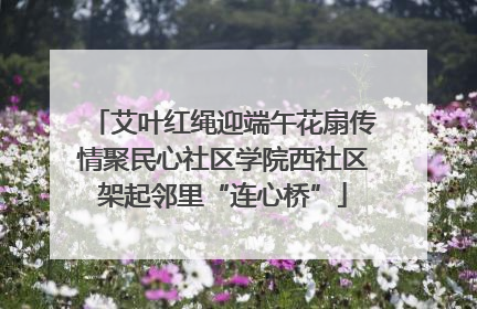 艾叶红绳迎端午花扇传情聚民心社区学院西社区架起邻里“连心桥”