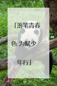 落笔青春色 为赋少年行
